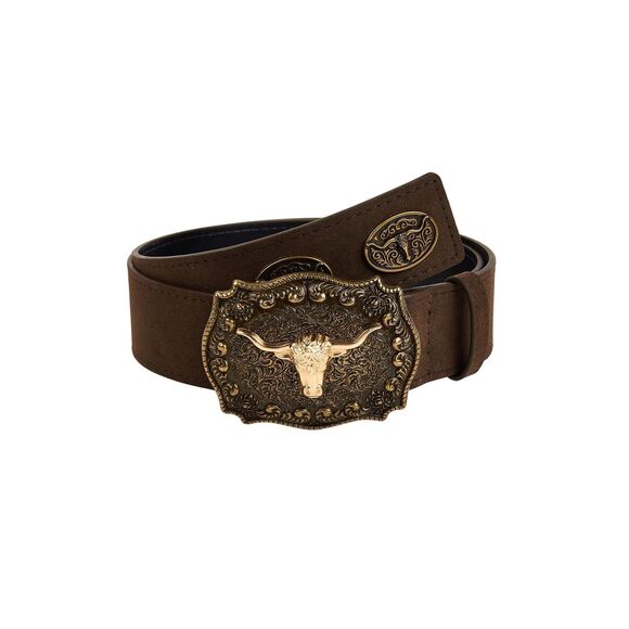 Women\'s Retro Western Belts Carved Pu Leather Medium Waist Cowgirl Belts 1444
